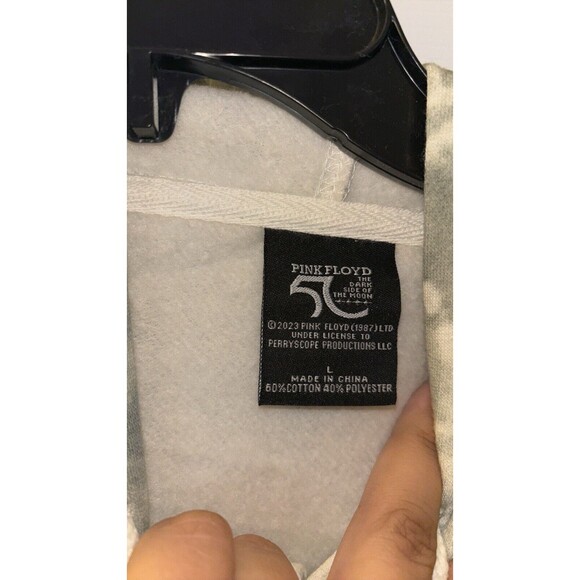 Pink Floyd Hoodie Sweatshirt Mens L Tie Dye Dark Side Of The Moon Band NEW - Picture 3 of 3